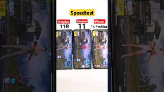 Oneplus 11r vs 11 vs iPhone 14 Pro Max Speedtest