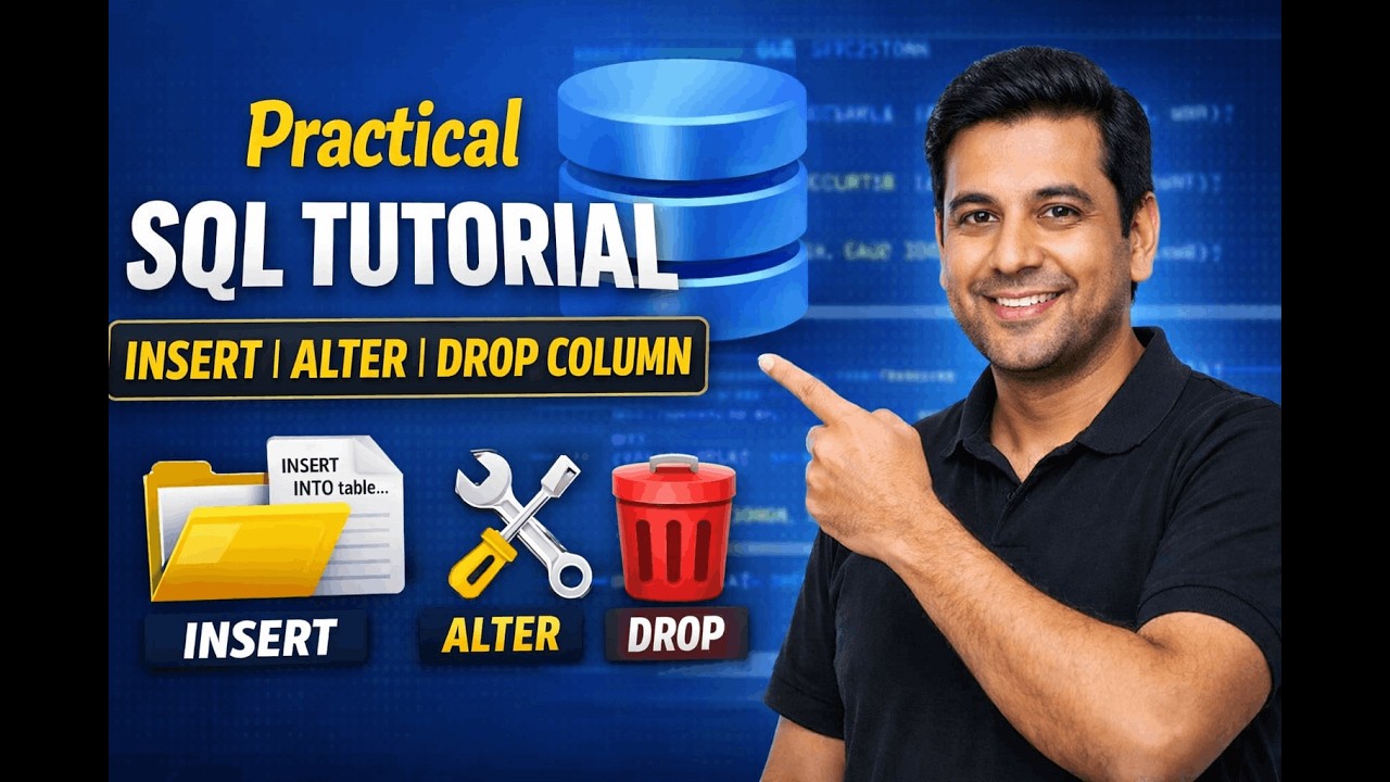 Practical SQL Tutorial Insert Alter Drop Column - YouTube