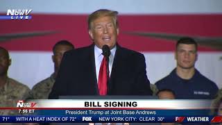 SPACE FORCE ESTABLISHED: President Trump signs Defense Authorization Act at Joint Base Andrews