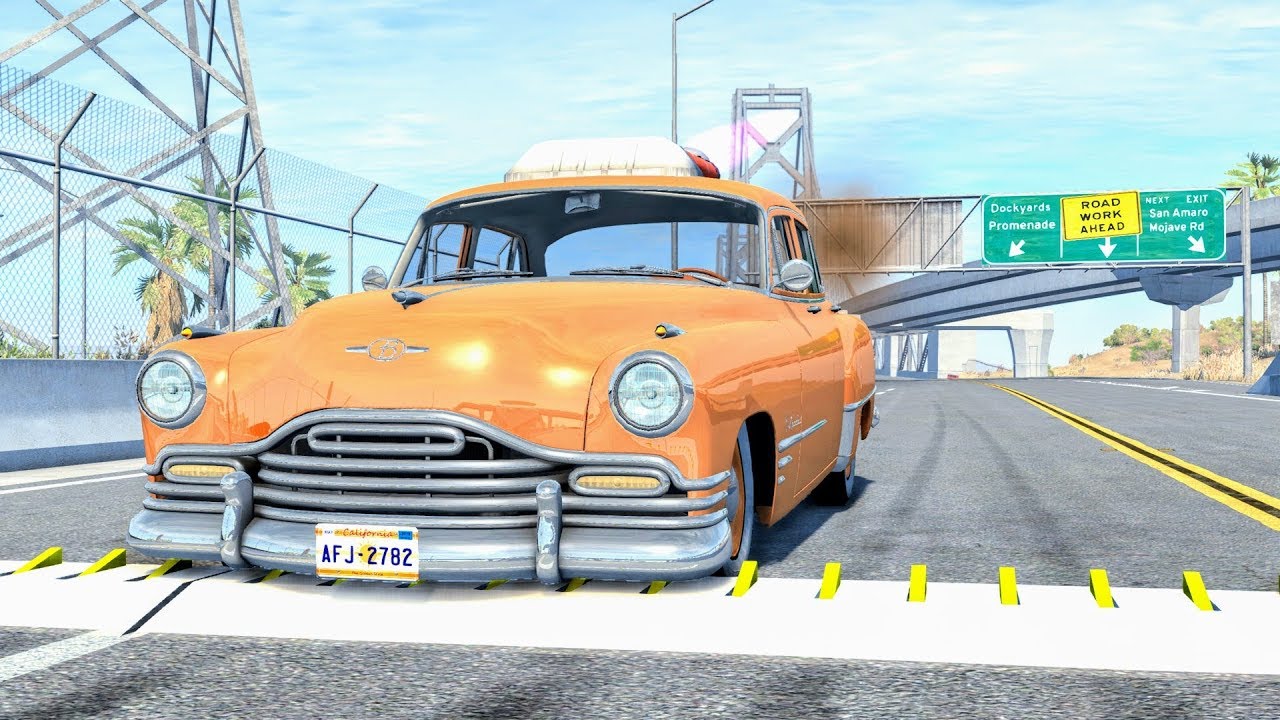 high speed jump crashes Spike Strip High Speed Crashes #42 – BeamNG Drive | CrashBoomPunk