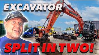 Why We Had to Split This ZX300 Excavator in Half! #slewingbearing