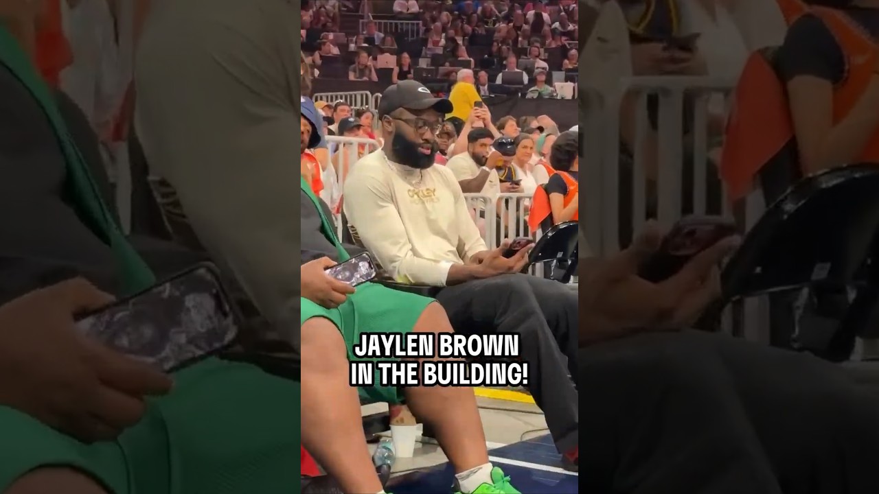 🤩 Jaylen Brown attends Indiana Fever vs Connecticut Sun at TD Garden | WNBA women's basketball 