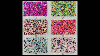 Colorful Star Chunky Glitter Faux Leather Rolls And Sheets