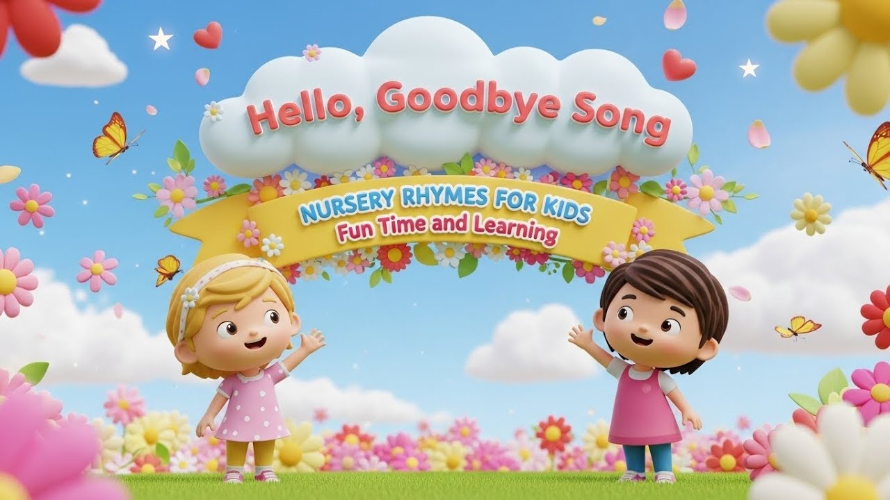 👋🎵 Hello, Goodbye Song | Learn Greetings & Social Skills for Kids 🌟😊