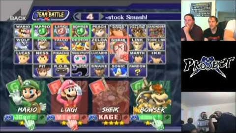 Project M Demo 2 - Plank (Sheik) & Vist (Luigi) vs JCaesar (Mario) & cmart (Bowser)