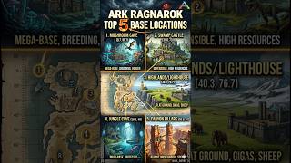 Top 5 UNBEATABLE Base Locations in Ark Ragnarok Ascended! 🦖 #ark #arkascended