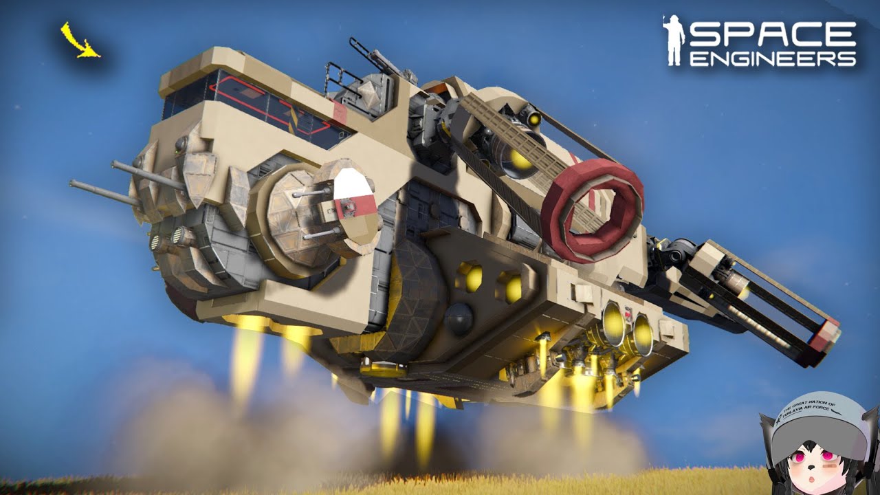 This Survival Command Gun Ship is Impressive, Space Engineers - YouTube