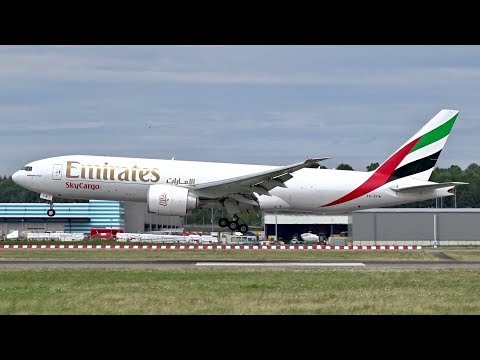 Emirates SkyCargo | Boeing 777F [A6-EFM] – Landing and Takeoff at Luxembourg Airport