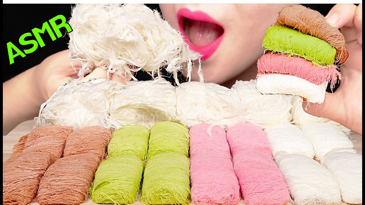 ASMR pişmaniye COTTON CANDY *SOFT EATING SOUNDS 터키 구름과자, 꿀타래 먹방 NO TALKING MUKBANG
