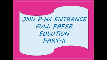 JNU PHD 2020 ( POLH) FULL PAPER SOLUTION - PART II | POLITICAL STUDIES | JNU ENTRANCE |