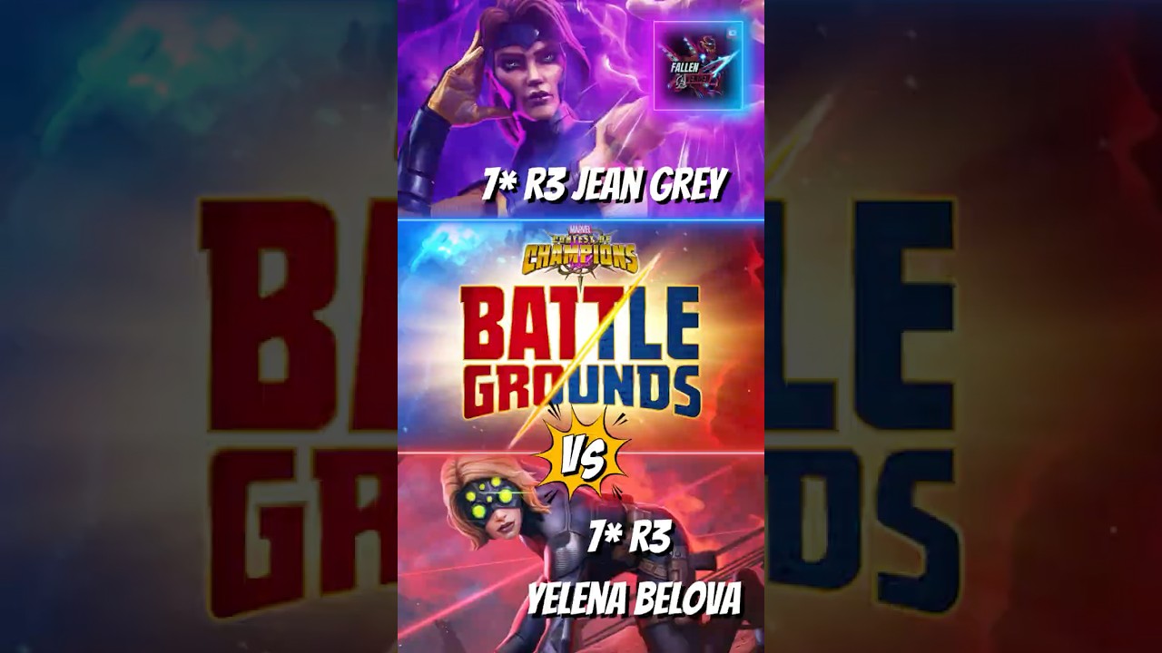 MCOC Battlegrounds – 7⭐ Jean Grey R3 vs 7⭐ Yelena Belova R3! EASY SOLO! 🧬🧠💥🖤