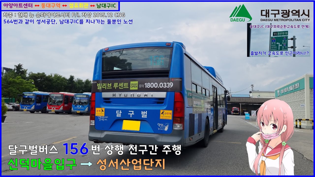 [버스 주행영상] 달구벌버스 156번 / 신덕마을입구 → 신흥버스 간 주행영상