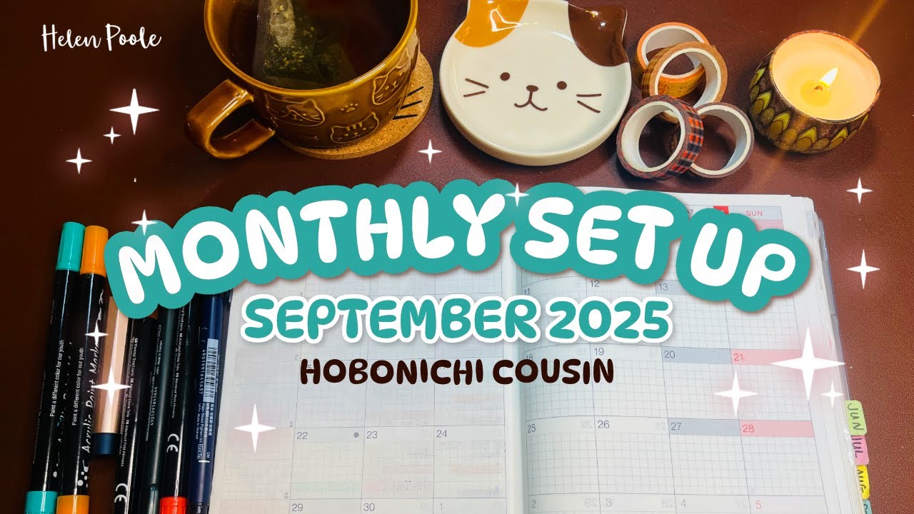 September Monthly Setup 🍂 Hobonichi Cousin (2025 → 2026)