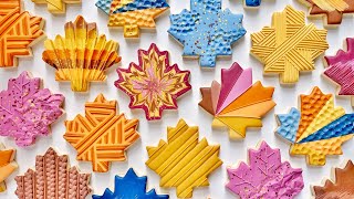 MAPLE LEAF COOKIES | Satisfying Cookie Decorating with Royal Icing