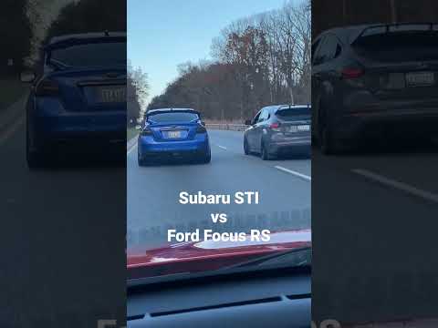 Subaru STI vs Ford Focus RS #subaru #jdm #wrxsti #car #subieflow #ford #focusrs #race #foryou
