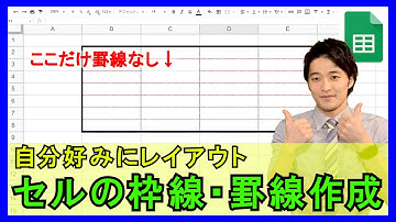 Googleスプレッドシート【基礎】1-3：セルの枠線・罫線作成！これで表作成が簡単になる！【解説】