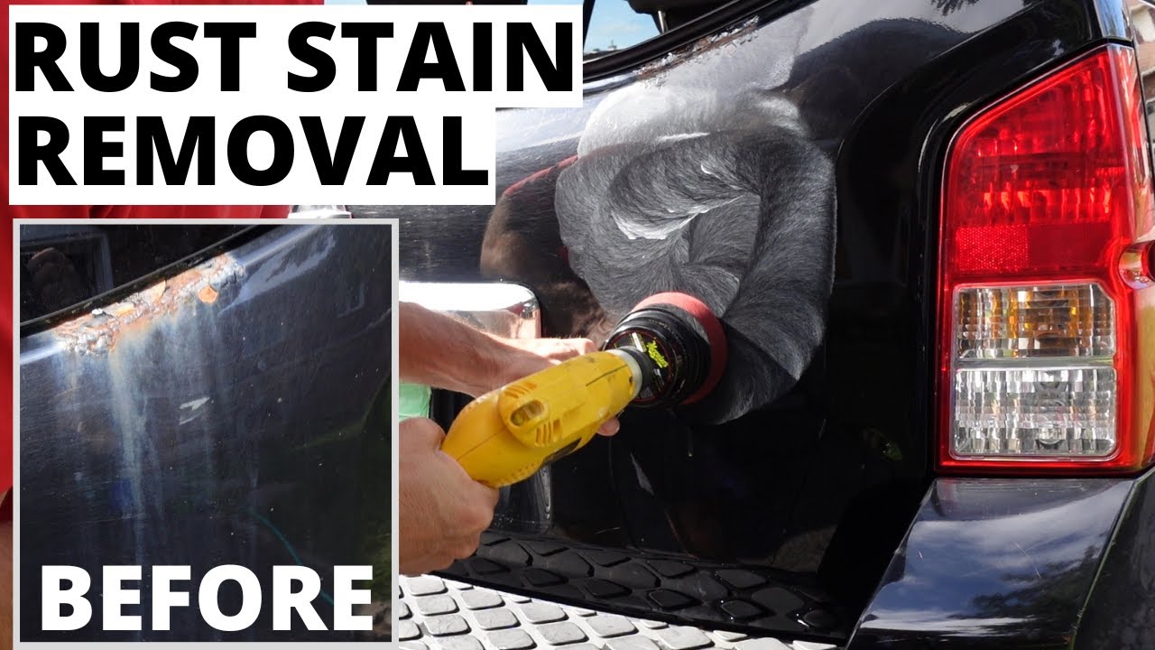 how to remove rust stains from cars 