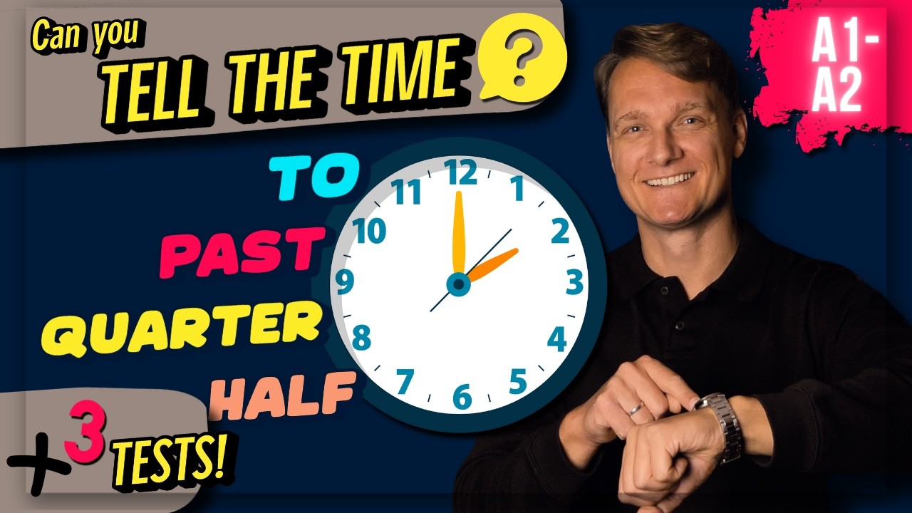 ⏰Tell the Time | Englische Uhrzeit einfach erklärt + 3 Tests zum Mitmachen!