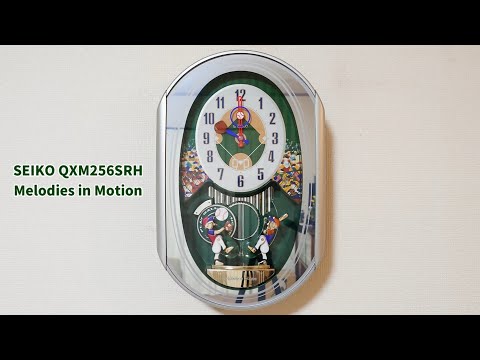 Baseball】SEIKO Melodies in Motion Automaton Clock QXM256SRH - YouTube