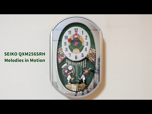 Baseball】SEIKO Melodies in Motion Automaton Clock QXM256SRH - YouTube