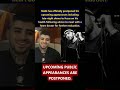 Zayn Malik medical update Singer cancels television slots to see a cardiac specialist