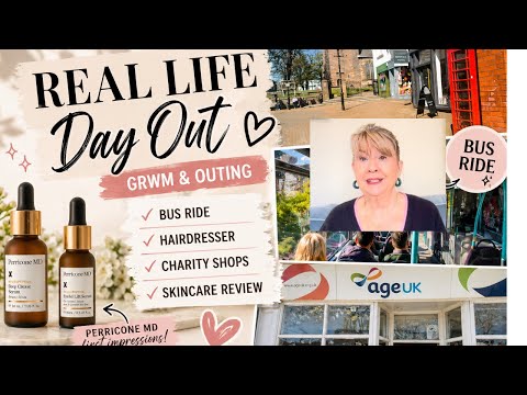 GRWM+.Bus Ride Day Out/Hairdresser,Charity Shops &Perricone MD First Impressions