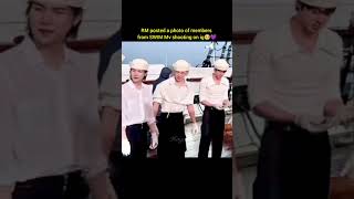 RM posted a photo of members from SWIM Mv shooting on Instagram🥹💜 #rm #namjoon #ig #post #bts #swim