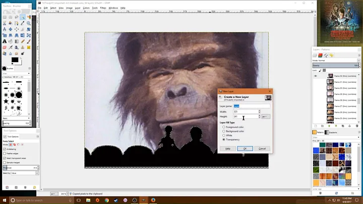 GIMP 2 - How to copy & paste to exact same area