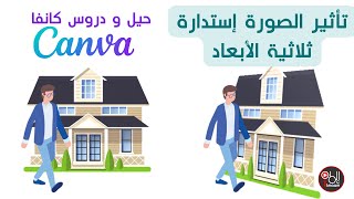 اضافة تأثيرات ثلاثية الأبعاد أو تأثير المنظور للصور في كانفا canva