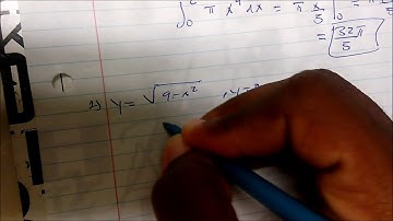 Volumes by disk & washer method about (X-axis) examples