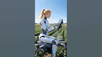 Futuristic Farming Drone with Robot Pilot 😜 #shorts #robot #airobotslife  ‎⁨@mrindianhackershorts⁩