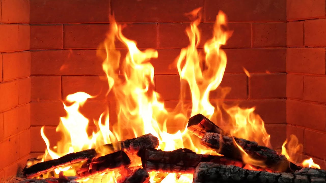 🔥 Cozy cabin fireplace sounds and falling snow. Cozy fireplace sounds. 4K Relaxing Winter Fireplace