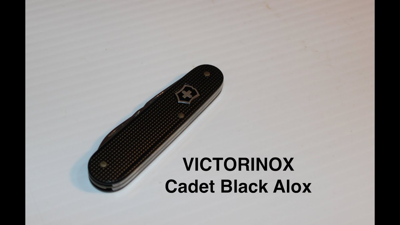 Victorinox Cadet Black Alox Swiss Army Knife For Sale