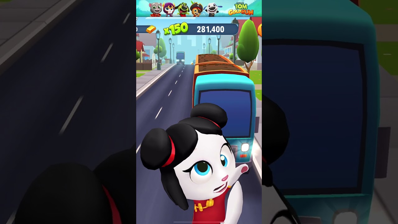 Talking Tom Gold Run Lucky Angela - Santa Tom - Kung Fu Hank Funny Fails & Falls Moments 