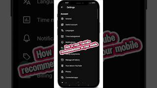 How to reset YouTube recommendations on your mobile 2026 #youtubeshorts #recommend #shorts #trending
