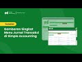 Gambaran Singkat Menu Jurnal Transaksi - Software Akuntansi Online Simple Accounting