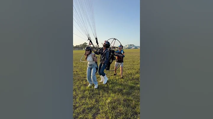 Ana’s first flight 🪂 #paramotor #paramotororlando #shorts