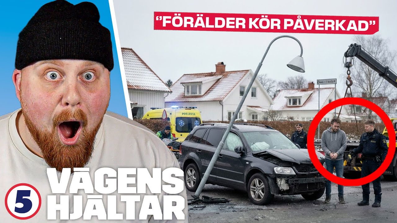Förälder kör bil PÅVERKAD och krockar... | Vägens Hjältar #13