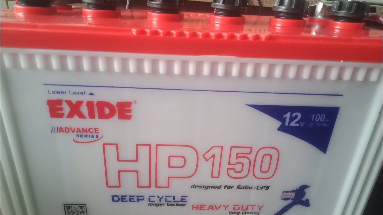 Exide HP 150 =12V 100AH @20HRS designed for solar/Ups Deep Cycle longer backup Heavy Duty longbackup