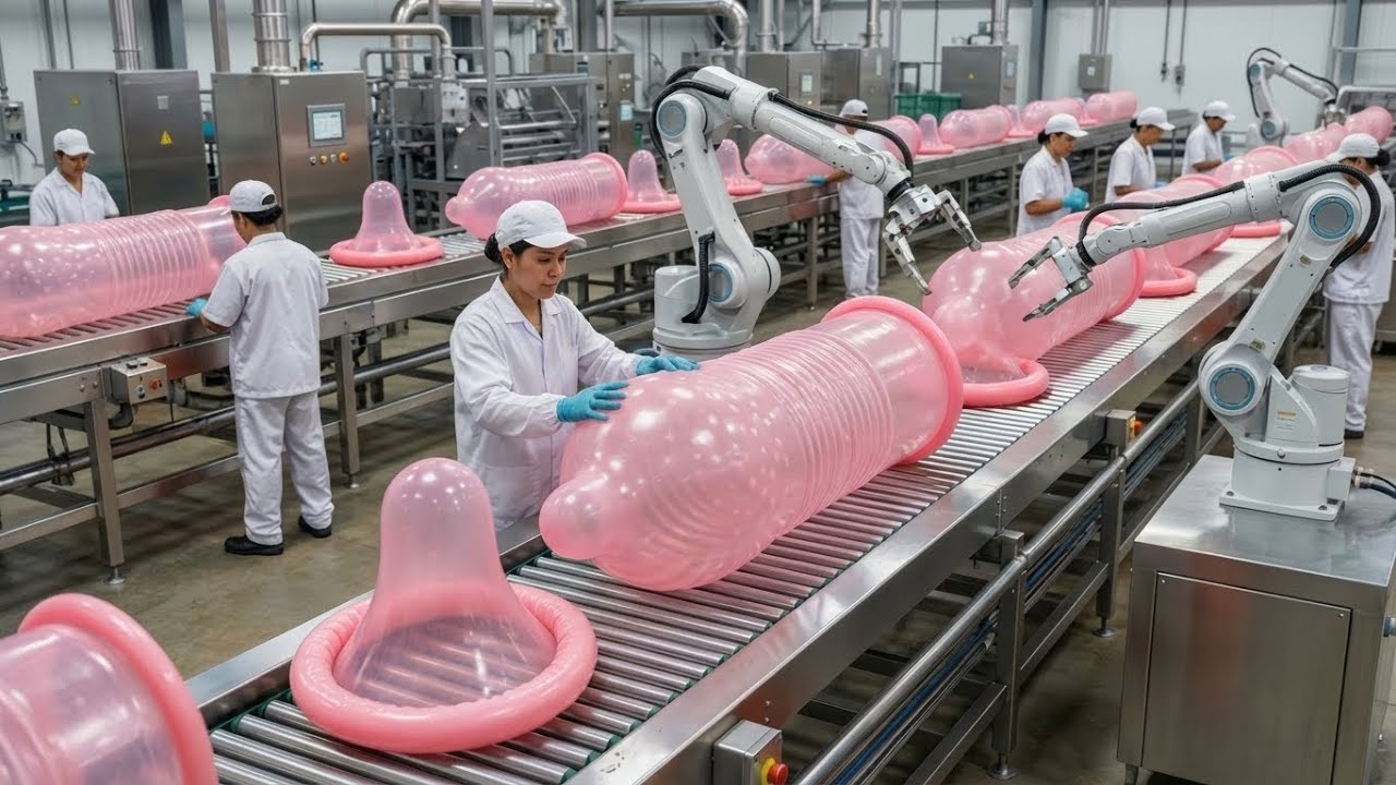 How Condoms Are Made 🟣 (Full Factory Process)