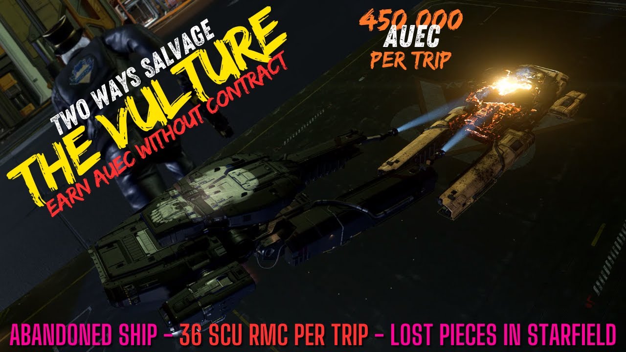The Vulture Review | Best Solo Salvage Ship in 2024 StarCitizen 3.24 ...