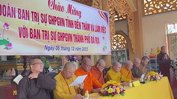 Đoàn BTS GHPGVN tỉnh BR-VT đến thăm và làm việc BTS GHPGVN TP. Bà Rịa 6/12/2023