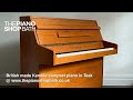 British made compact kemble teak piano  the piano shop bath