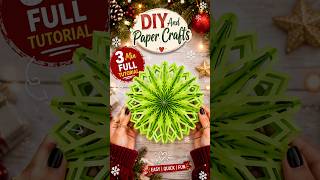 3-Minute DIY Paper Snowflake ❄️ | Easy Christmas Decoration That Looks AMAZING!