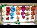 making satin  cloth  roses  at low price|making  satin roses|how to make roses from satin cloth