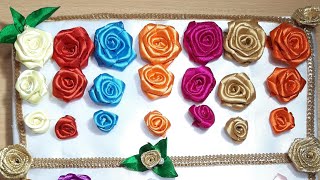 making satin  cloth  roses  at low price|making  satin roses|how to make roses from satin cloth
