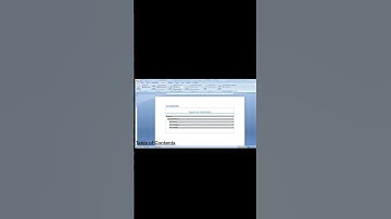 MS Word- Table of contents #shorts #shortvideo #msword #microsoftword