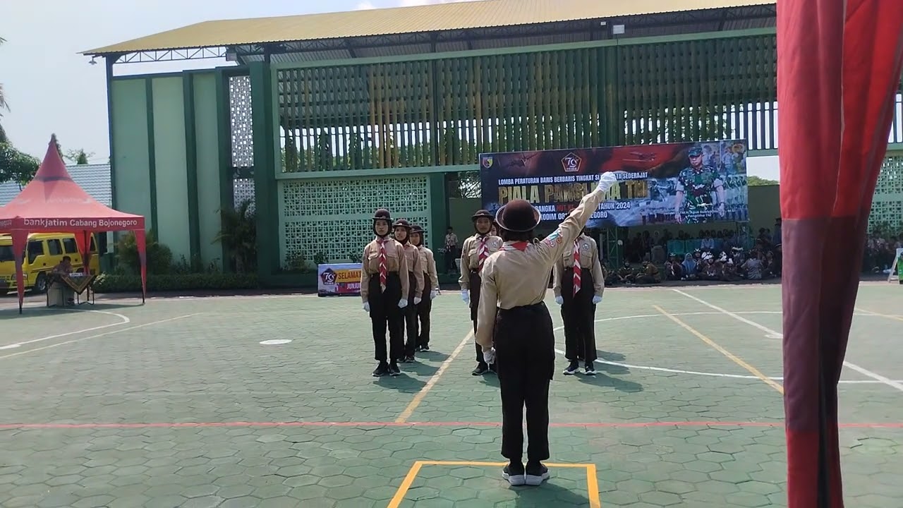 Lomba baris berbaris peringatan hut tni ke 79 kodim 0813 bojonegoro 2024.