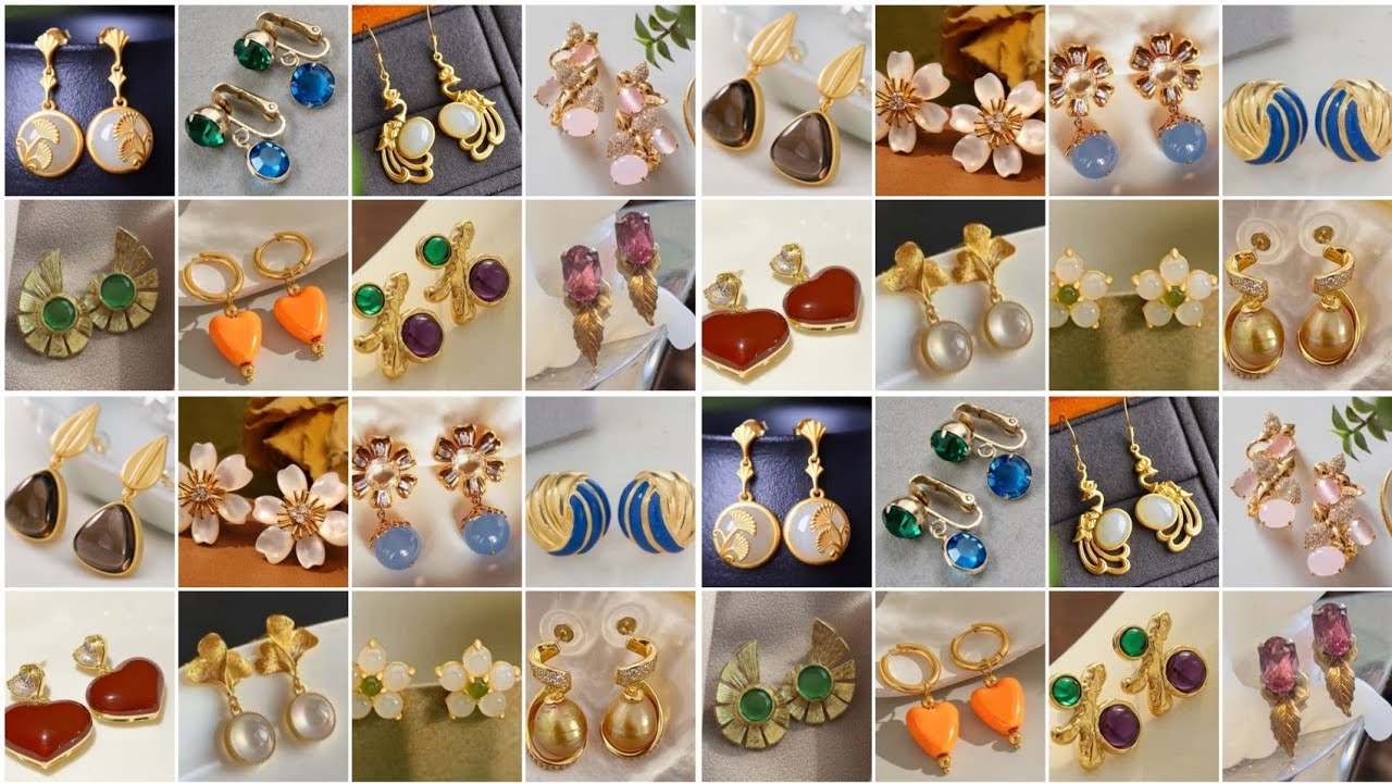 Новейшие и красивые дизайны золотых сережек для женщин || Простые дизайны золотых сережек 2026