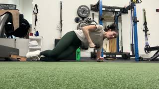 Side plank windmill on knees